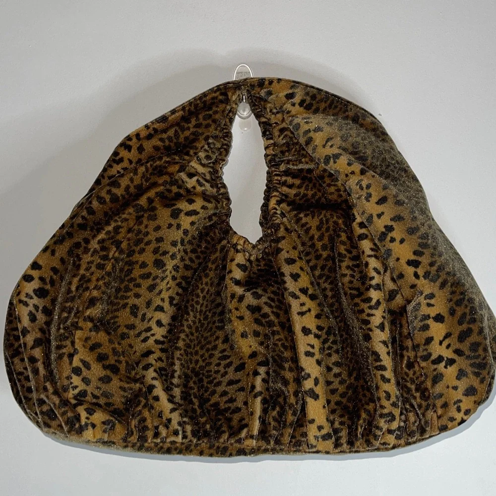 Ronny Kobo leopard print faux fur hobo bag